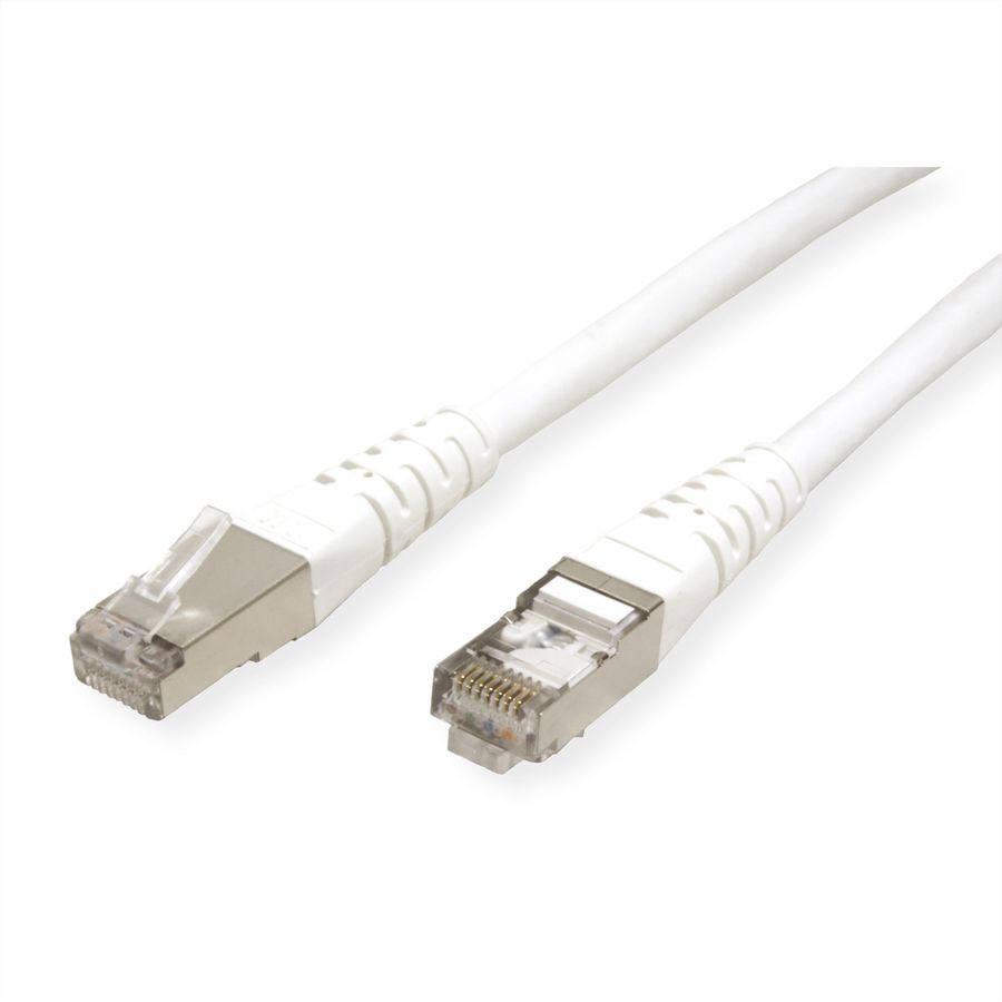 ROLINE Patchkabel Cat.6 (Class E) S/FTP (PiMF), weiß, 10 m