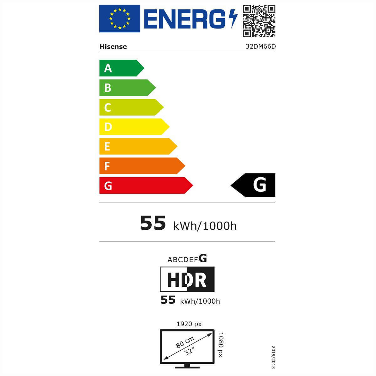 Hisense Signage Display 32DM66D , 32", 24/7, FHD, 500cd/m², 25% Haze
