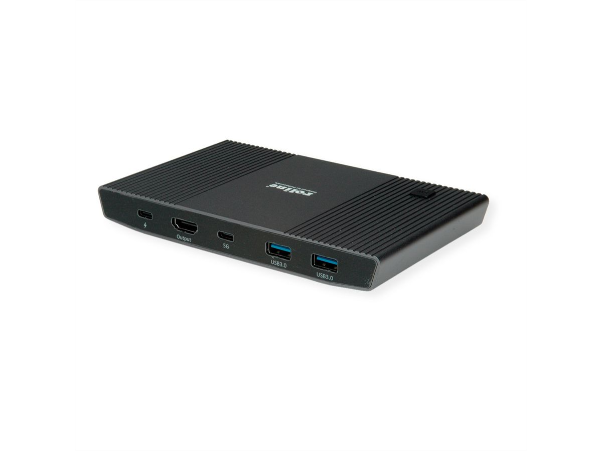 ROLINE KVM Switch, HDMI 4K, USB, 1 User - 2 Mobilgeräte