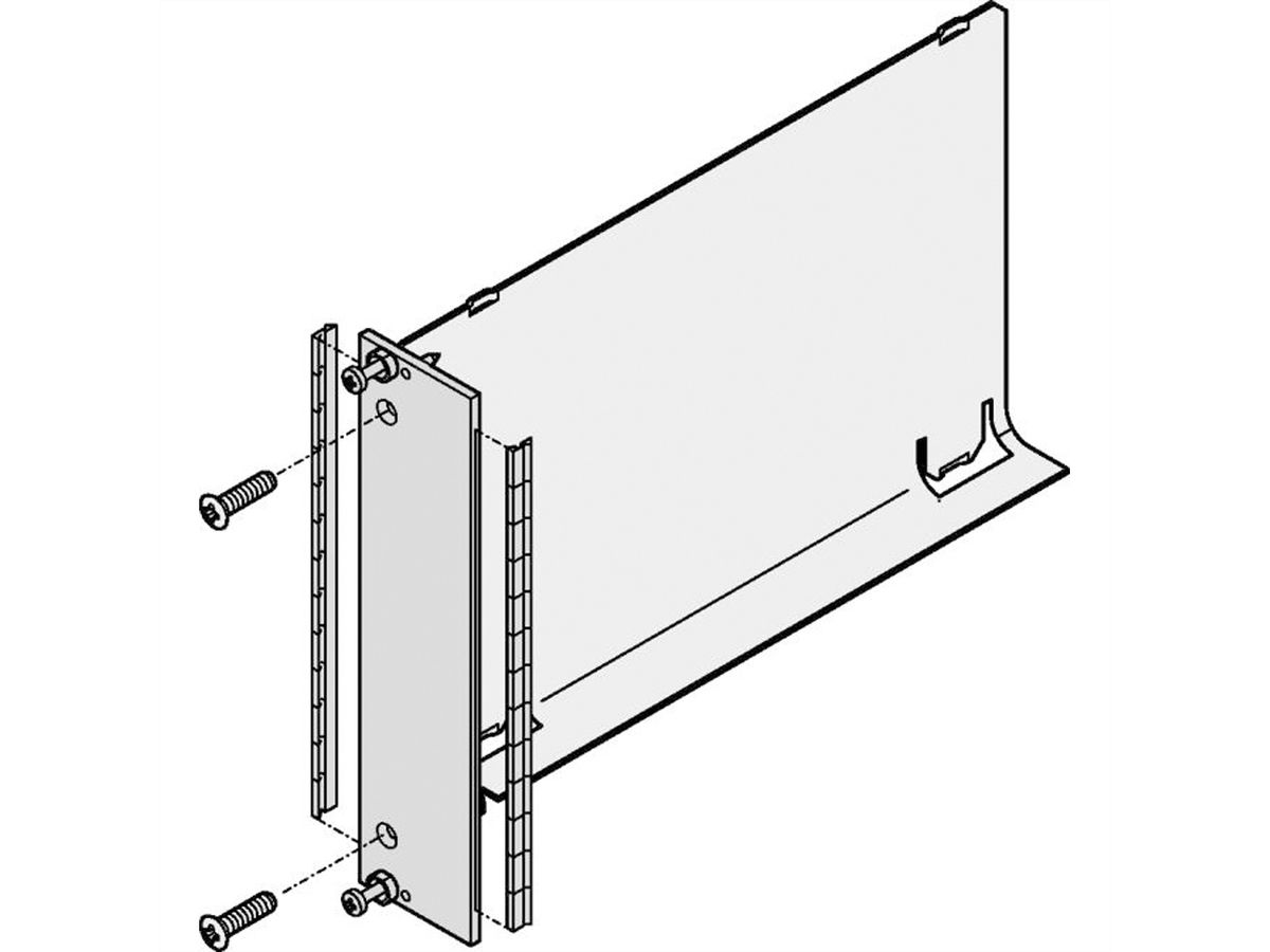 SCHROFF Luftleitblech mit Frontplatte (Edelstahldichtung) - SBG SCHOTTBLECH 6HE 4TE 220T