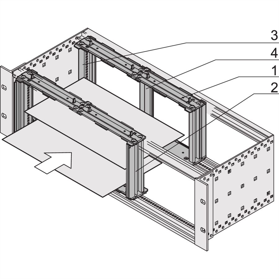 SCHROFF Horizontaler Kartenausbau - HORIZ.AB. 3HE VO KD HI VT