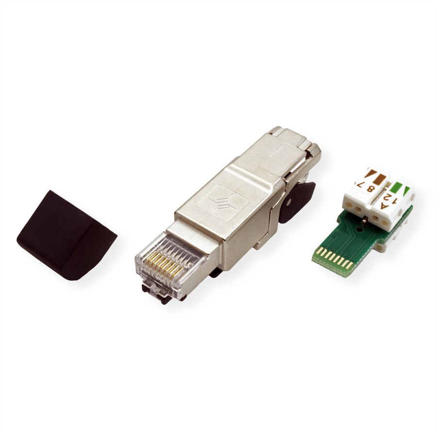 TELEGÄRTNER MFP8 feldkonfektionierbarer RJ-45 Stecker, Cat.6A (Class EA) T568A