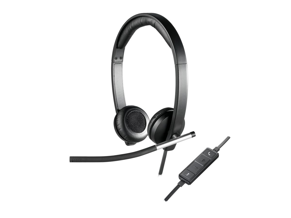 Logitech H650e Kopfhörer Kabelgebunden Kopfband Büro/Callcenter USB Typ-A Schwarz, Silber