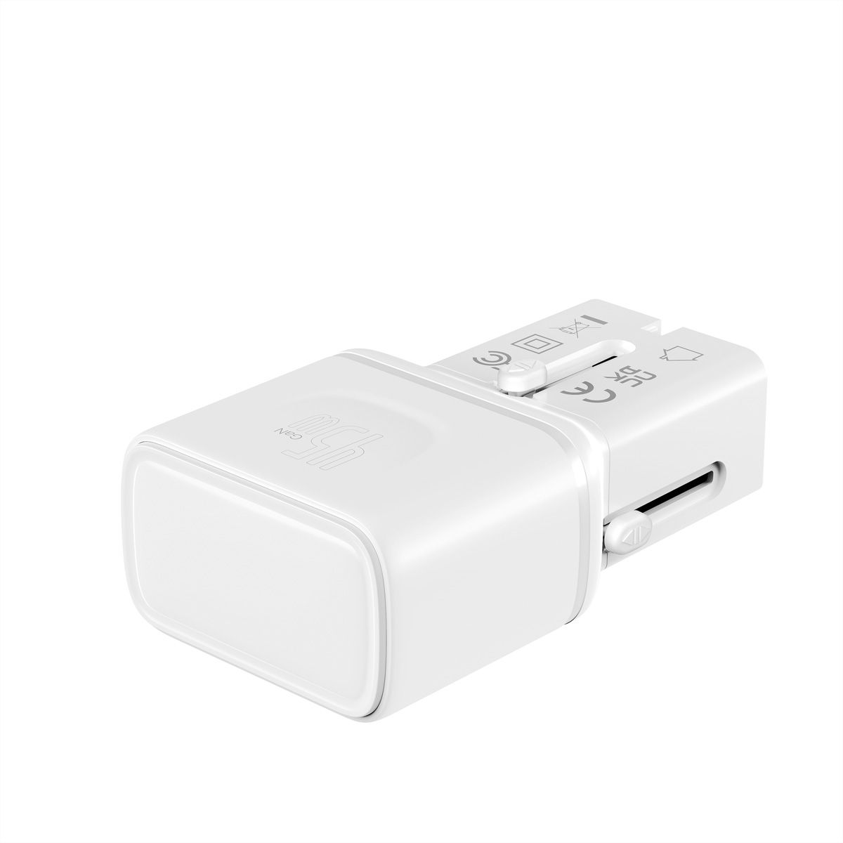 VALUE USB Reise-Charger mit Euro-Flach-/UK-/US-Stecker , 2x USB-C-Anschlüsse, 45 W