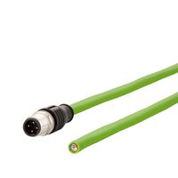 METZ CONNECT Anschlussleitung M12 Stecker 4-polig D-kodiert, 2 m
