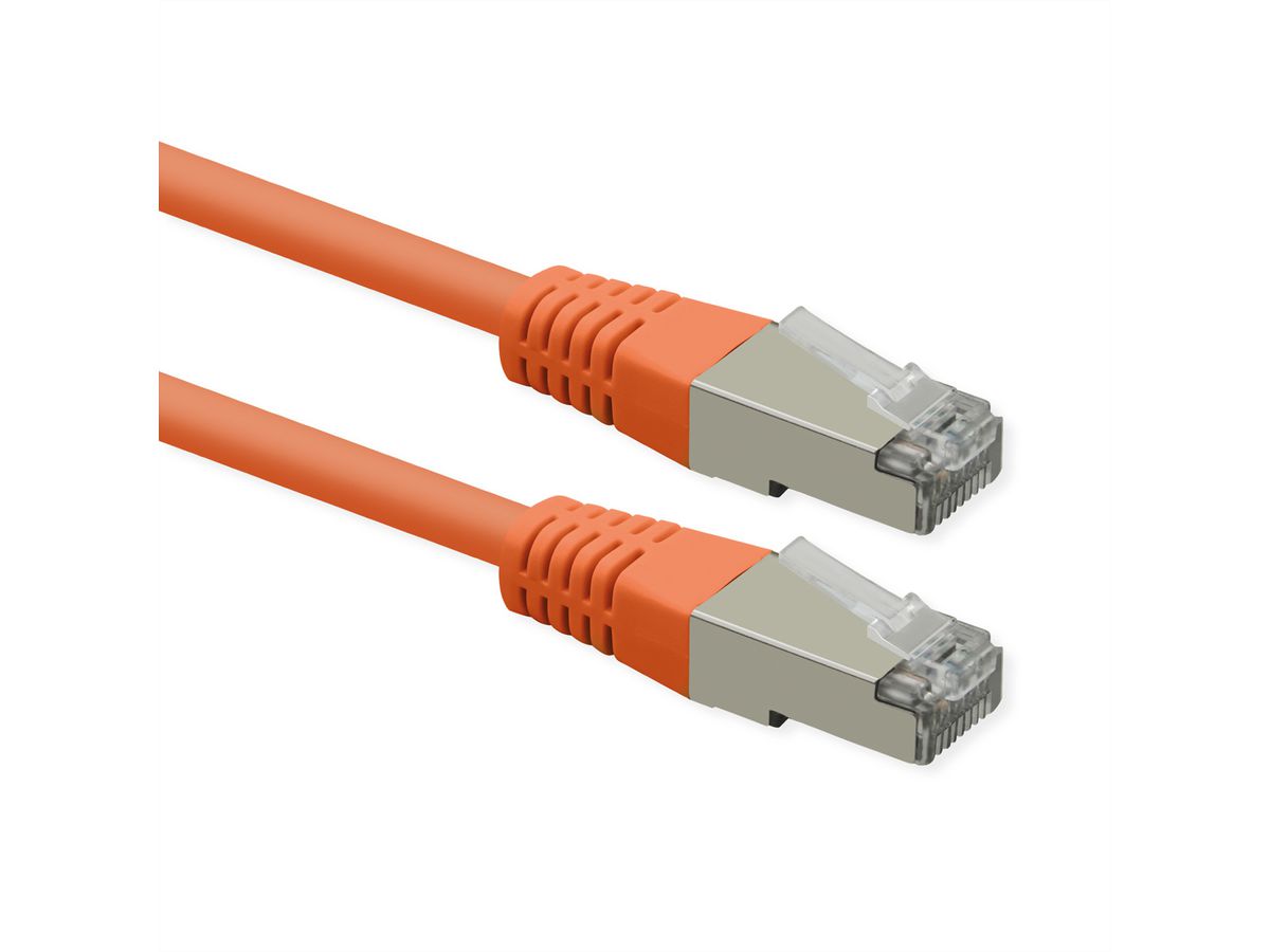 ROLINE Patchkabel Cat.6 (Class E), PoE, S/FTP (PiMF), orange, 0,3 m