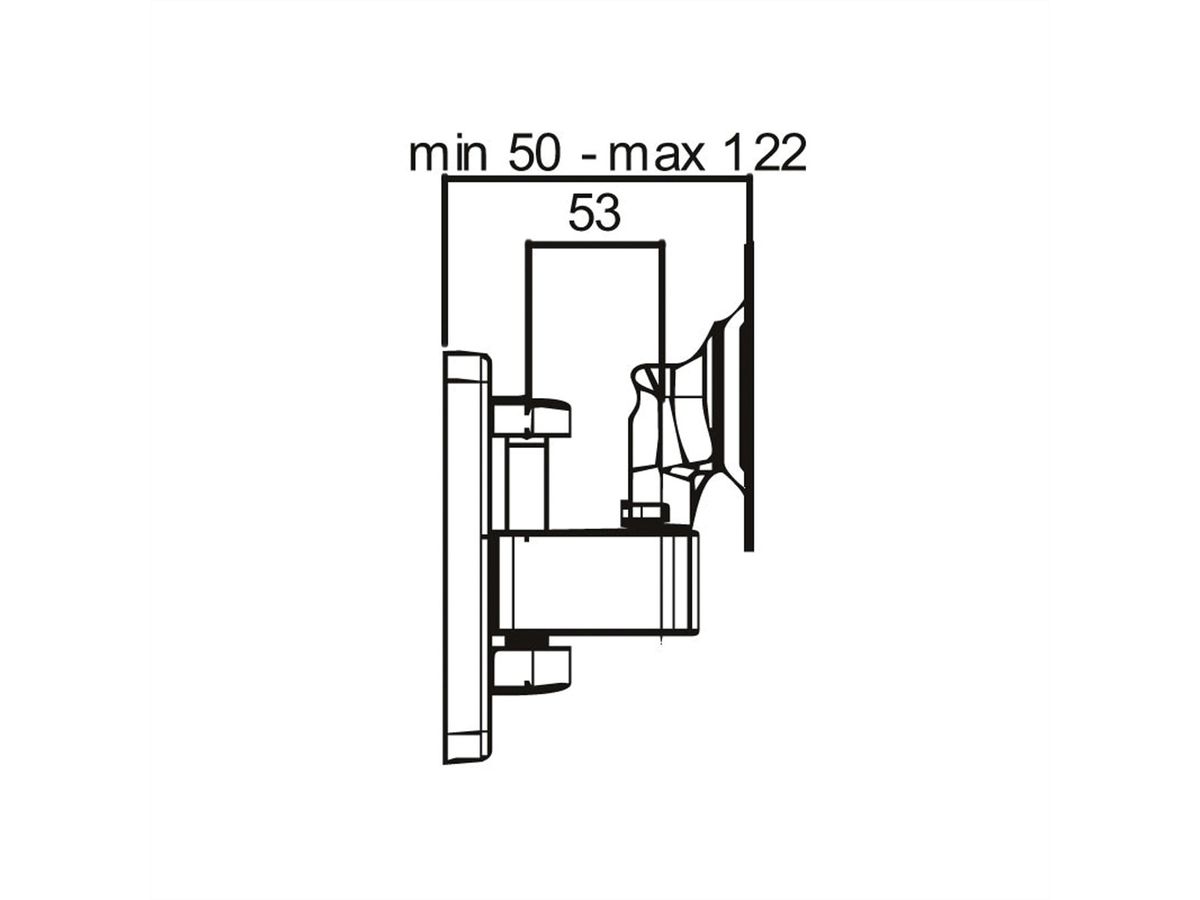 ROLINE LCD/TV-Wandhalterung, 4 Drehpunkte, 10-40 Zoll, bis 25 kg