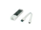 ROLINE Mobiler USB 3.2 Gen 1 Hub, 4fach, Typ A+C Anschlusskabel