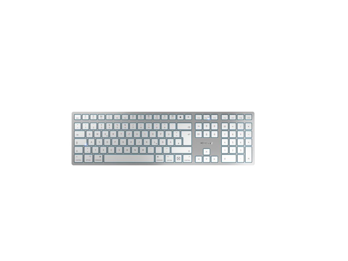 CHERRY KW 9100 SLIM FOR MAC Tastatur USB + Bluetooth QWERTZ Deutsch Silber