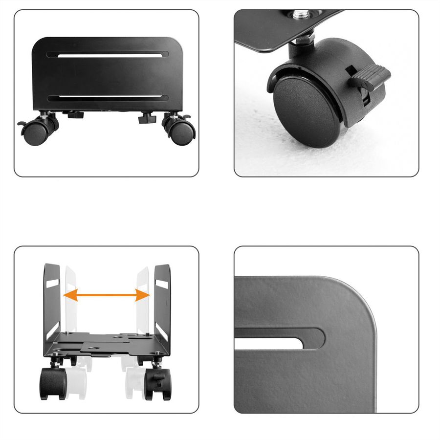 VALUE PC-Ständer, rollbar, schwarz