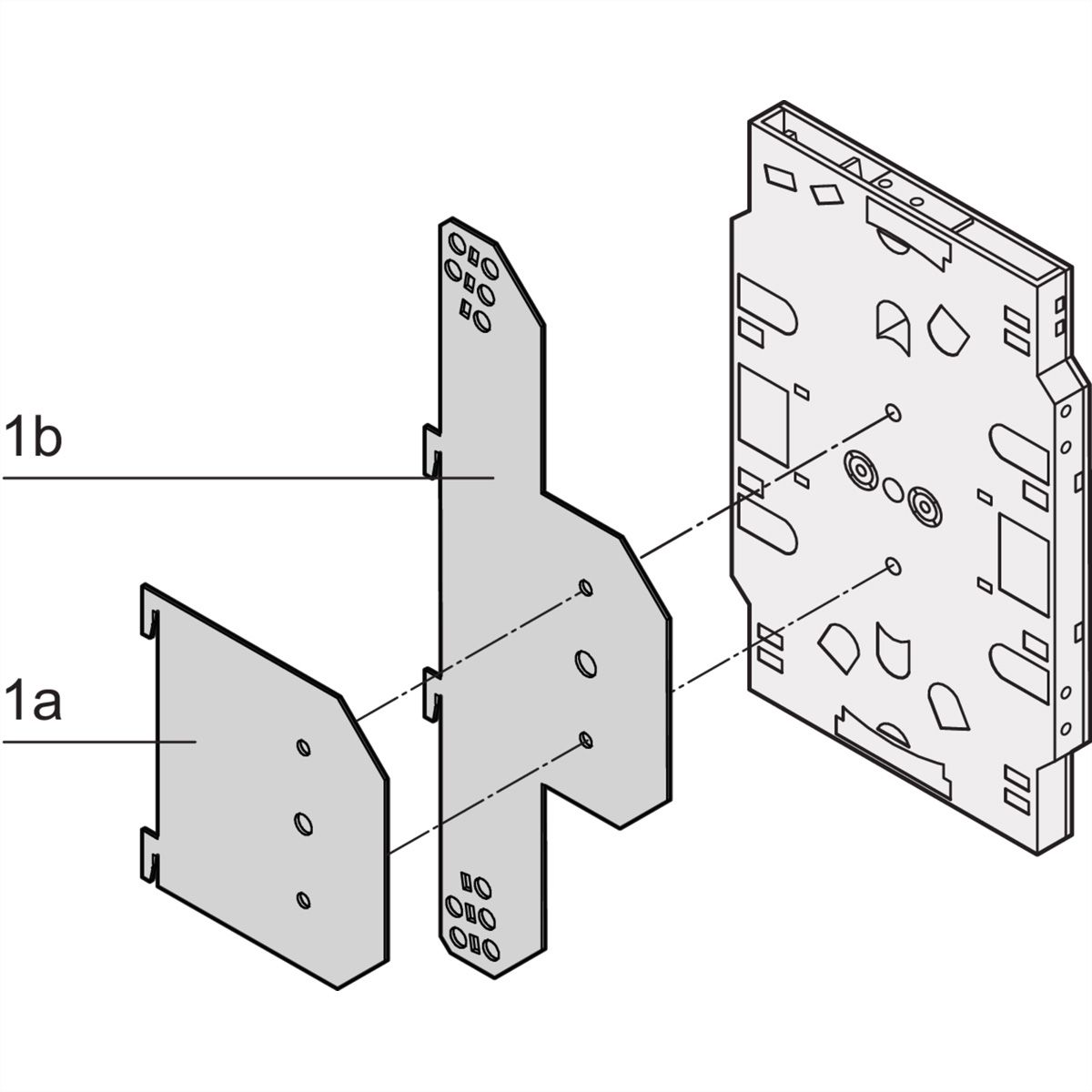 SCHROFF Aufsteckblech mit Kabelführung für Kabelbinder, - AUFST.BLECH F.SPLEISSKAS.(B)