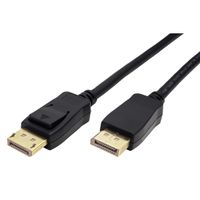 ROLINE GREEN DisplayPort Kabel v2.0, 10K@60Hz, 54Gbit/s, UHBR13.5, DP ST - ST, schwarz, 1 m