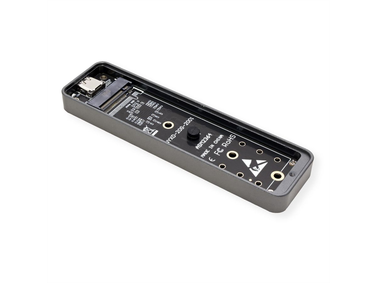 VALUE Externes SSD-Gehäuse, M.2, NVMe zu USB 3.2 Gen 2x2, Typ C