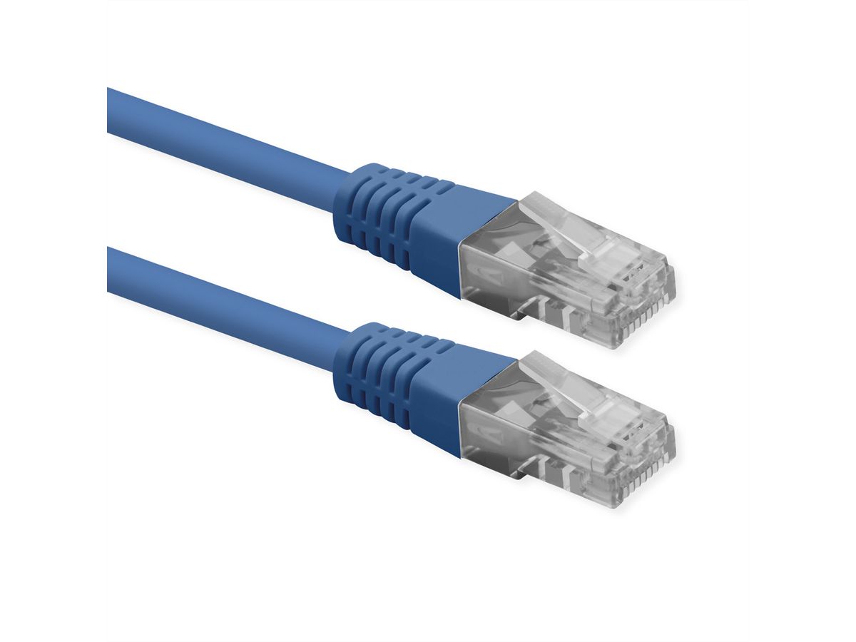 ROLINE Patchkabel Cat.6 (Class E), UTP, PoE, blau, 0,5 m