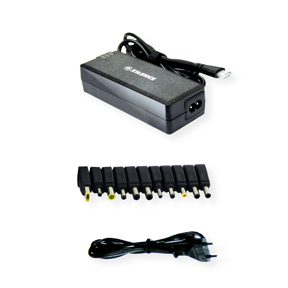 Xilence XM012 Universal Notebook Ladegerät, 11 Adapter, LED Anzeige, 120W -  SECOMP Electronic Components GmbH