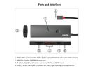 ROLINE USB 3.2 Gen2 Typ C Multiport Dockingstation, HDMI 4K60, 2x USB 3.2 Gen2, 1x USB C PD, 1x Gigabit Eth., 1x SD/microSD Card Reader