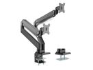 ROLINE LCD-Doppelarm, Tischmontage, Gasfeder, je 5 Gelenke, , bis 2x 15 kg, bis 35"