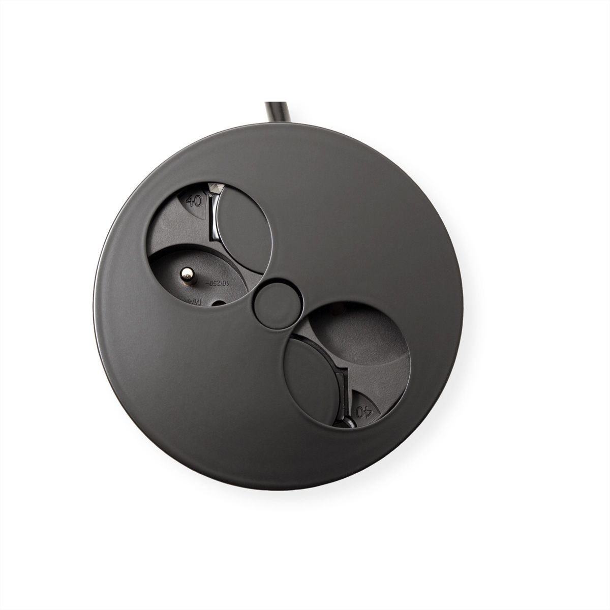 BACHMANN TWIST 2xUTE 2,0m AEH schwarz 30GE seidenmatt, schwarz, 2  