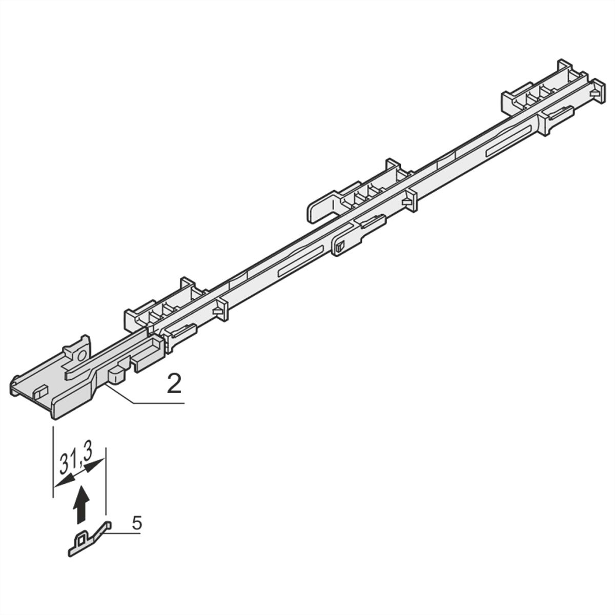 SCHROFF Strebe (Strut) - AMC STREBE MITTE LAY A 10STK