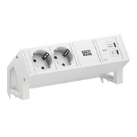 BACHMANN DESK2 PURE WHITE 2xCEE7/3, 1xUSB C/C 65W L=0,2m RAL9010