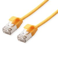 ROLINE U/FTP DataCenter Patchkabel Cat.6A (Class EA), LSOH, slim, gelb, 0,15 m