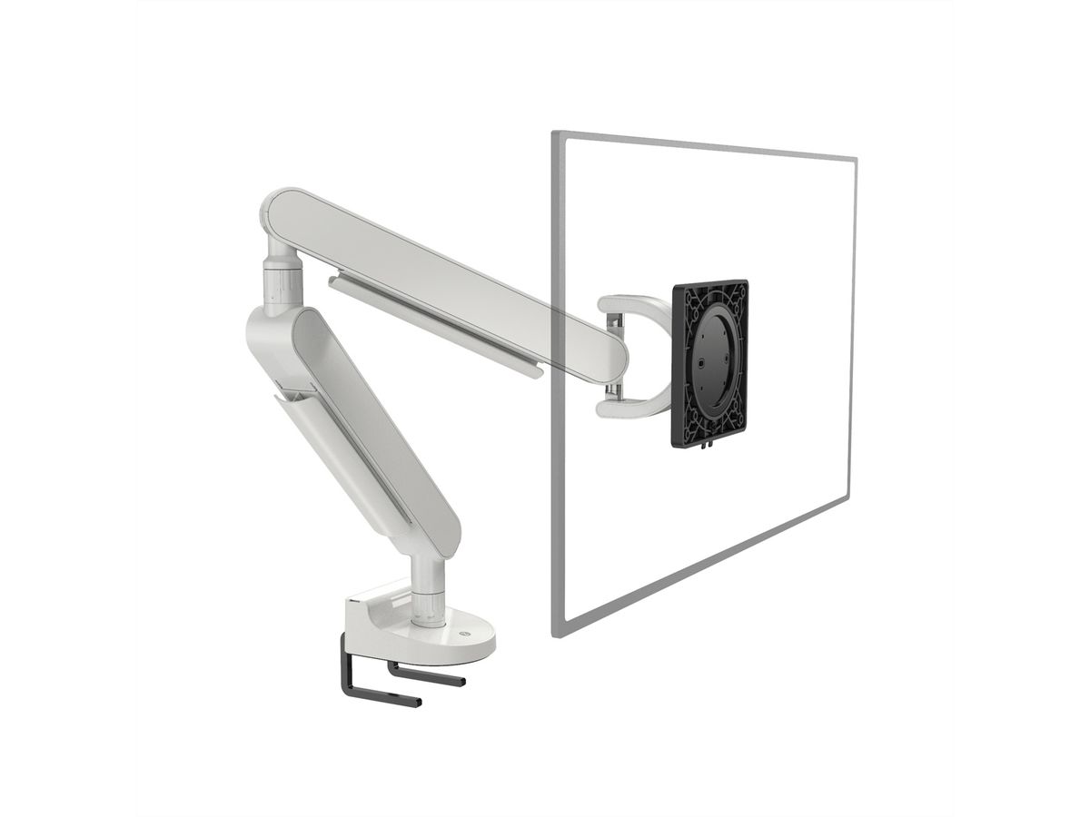 BACHMANN ZG1 Monitorarm DS weiß, Tischmontage, 17-34 Zoll, bis 11 kg