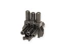 BACHMANN Verteilerblock WIELAND GST18 1xIn/2xOut, mit Befestigungsmöglichkeit, schwarz