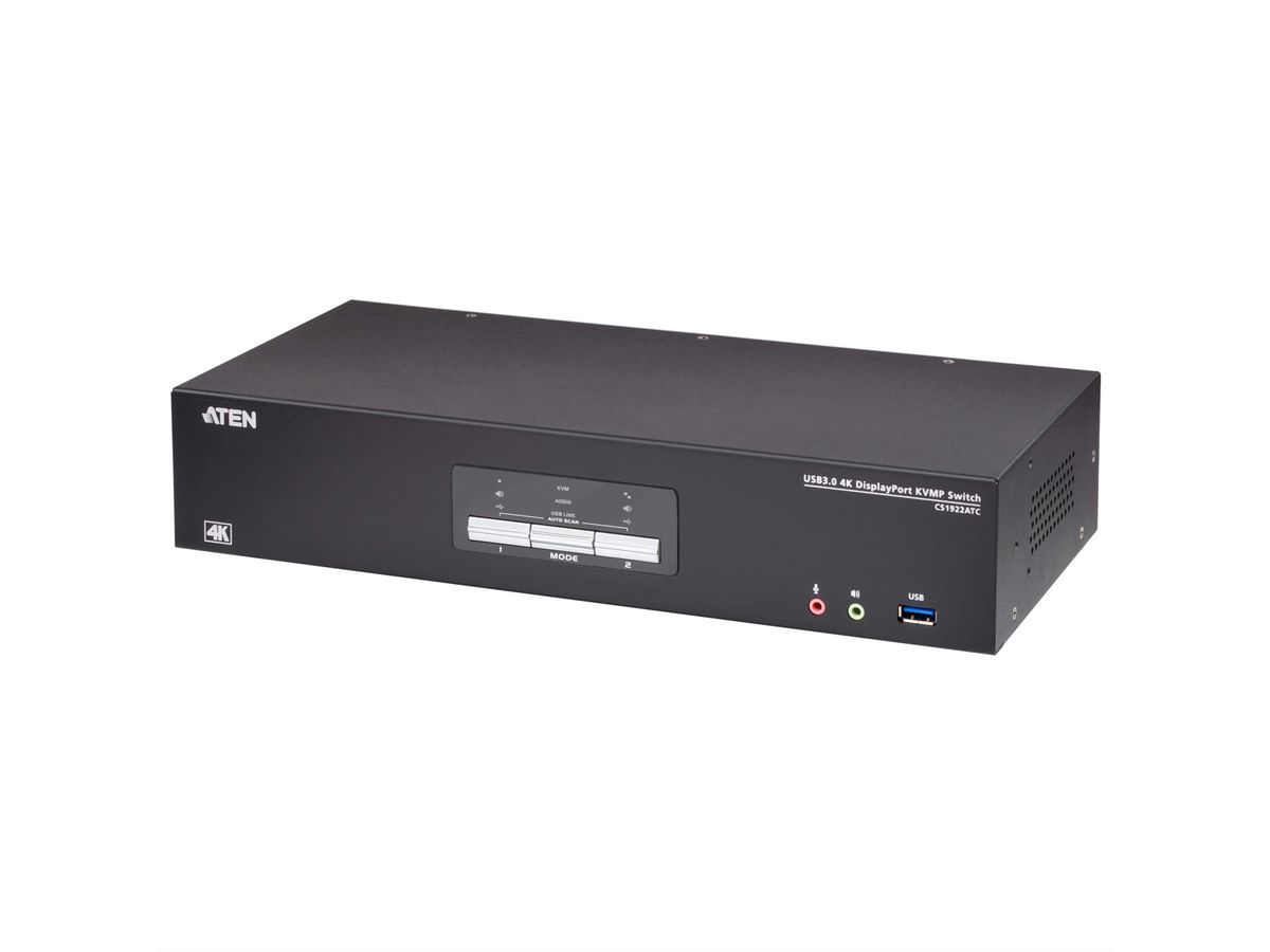 ATEN CS1922ATC 2-Port USB 3.0 4K DisplayPort KVM Switch für ATC