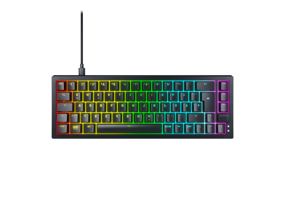 CHERRY K5V2 Compact Tastatur Gaming USB QWERTZ Deutsch Schwarz