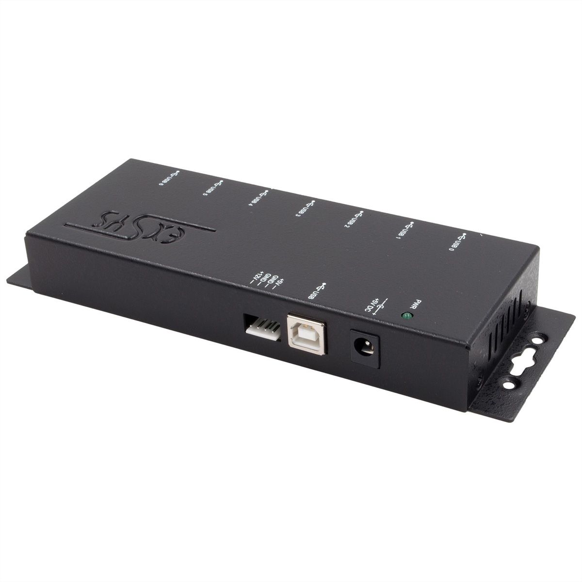 EXSYS EX-1177-2S USB 2.0 Hub mit 7 Ports 15KV ESD Überspannungs-Schutz