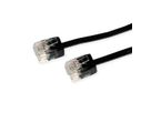 ROLINE UTP Patchkabel Kat.6A (Class EA), extra-flach, schwarz, 0,5 m
