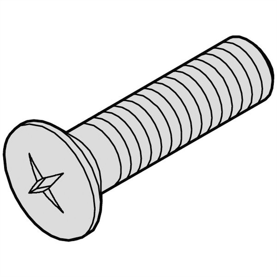 SCHROFF Linsensenkkopfschraube mit Kreuzschlitz - SENKSCHR.LIN.M2,5X10 100ST