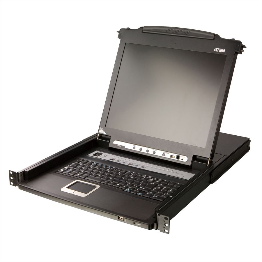 ATEN CL5716MW 43cm wide LCD KVM Switch, USB-PS/2, VGA, 16 Port, IT-Layout