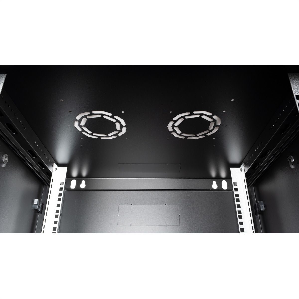 VALUE 19-Zoll Wandgehäuse 6HE, 600x600mm schwarz, Bausatz