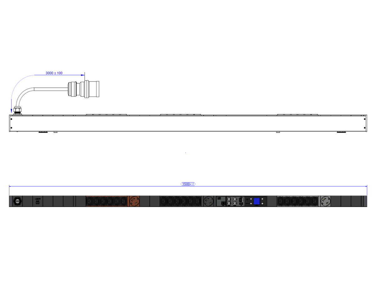 BACHMANN BN3000 RCM 18xC13 3xCEE7/3, Messung pro Phase, Diffmessung