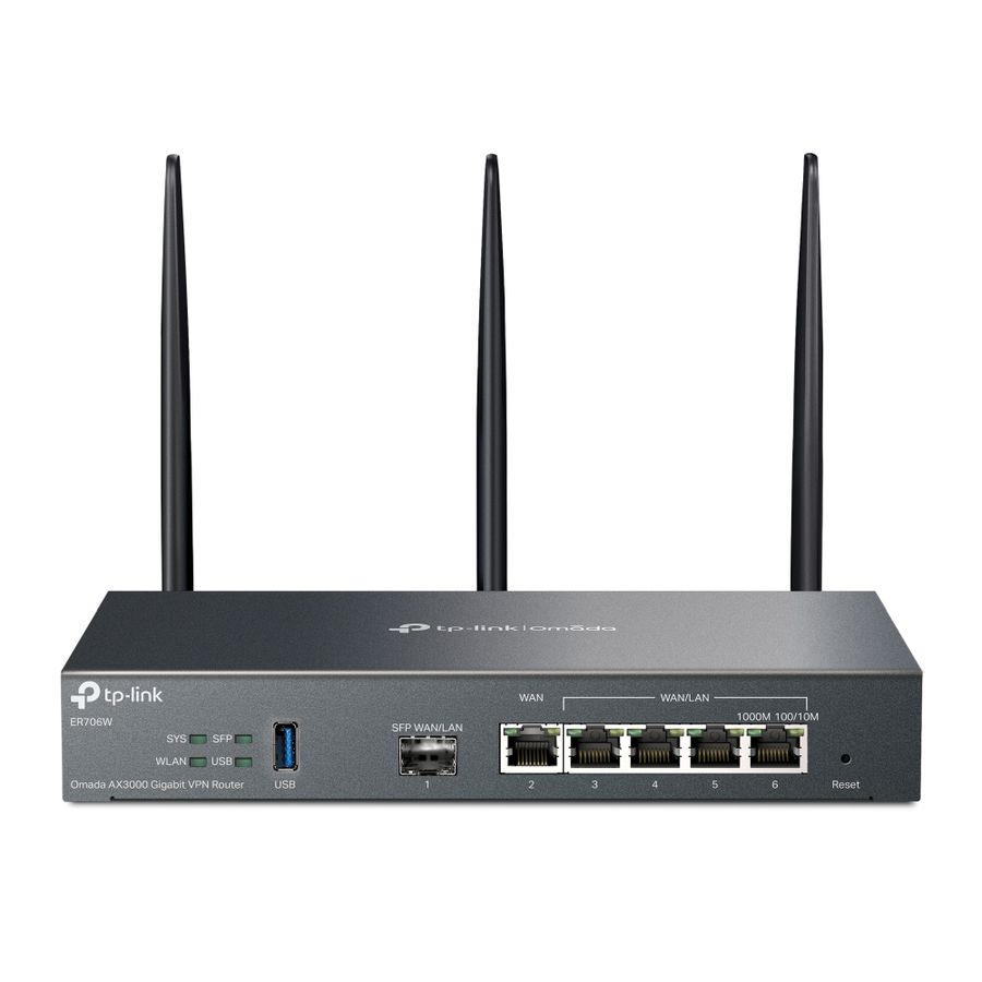 TP-Link Omada ER706W WLAN-Router Gigabit Ethernet Dual-Band (2,4 GHz/5 GHz) Schwarz