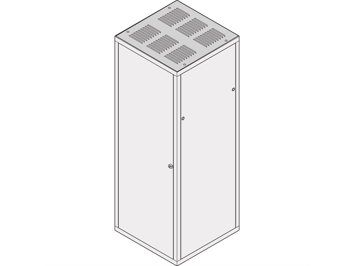 SCHROFF Dach, gekiemt, RAL 7021 - DACH,M.KIEMEM 800B 800T 7021