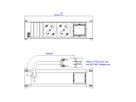 BACHMANN POWER FRAME 2xP40 1xCM 0,2m GST18 RAL9010