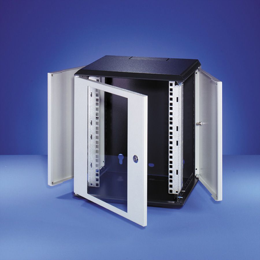 SCHROFF EPCASE 10"-Gehäuse 4 HE mit Glastür, (HxBxT) 262x345x280mm