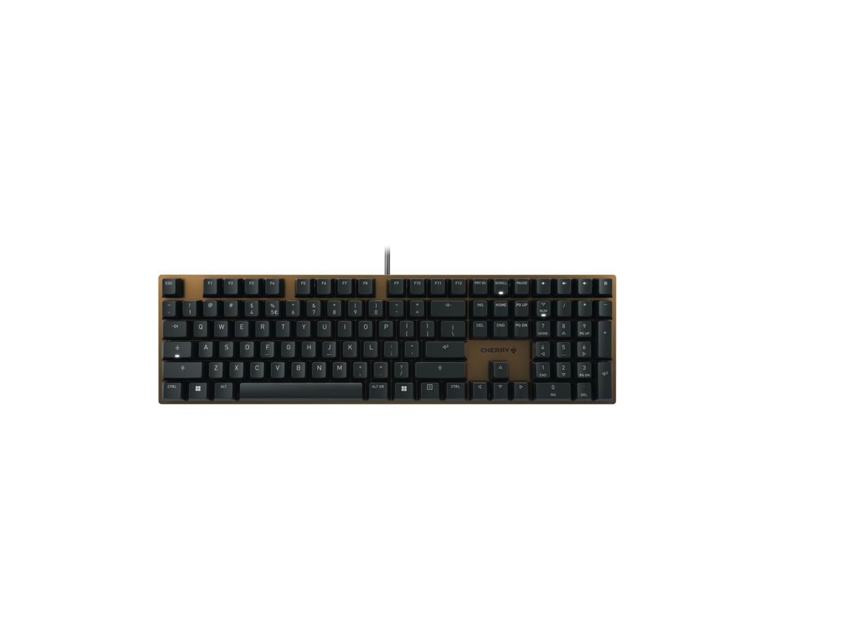 CHERRY KC 200 MX Tastatur USB QWERTY Englisch Schwarz, Bronze