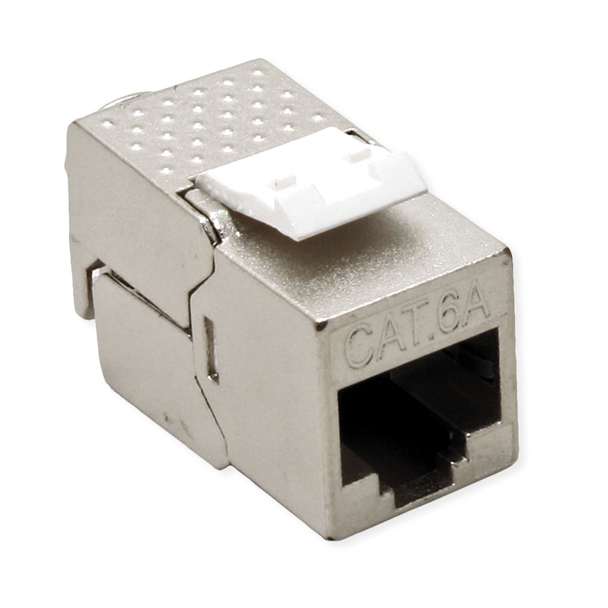 ROLINE Tragschienenadapter für Keystone Module, inkl. Cat.6A Keystone, geschirmt, 45°
