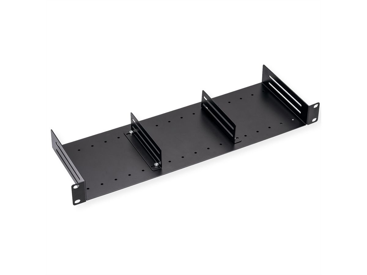 VALUE 19"-Fachboden mit 2 verstellbaren Teilern, 1 HE, schwarz