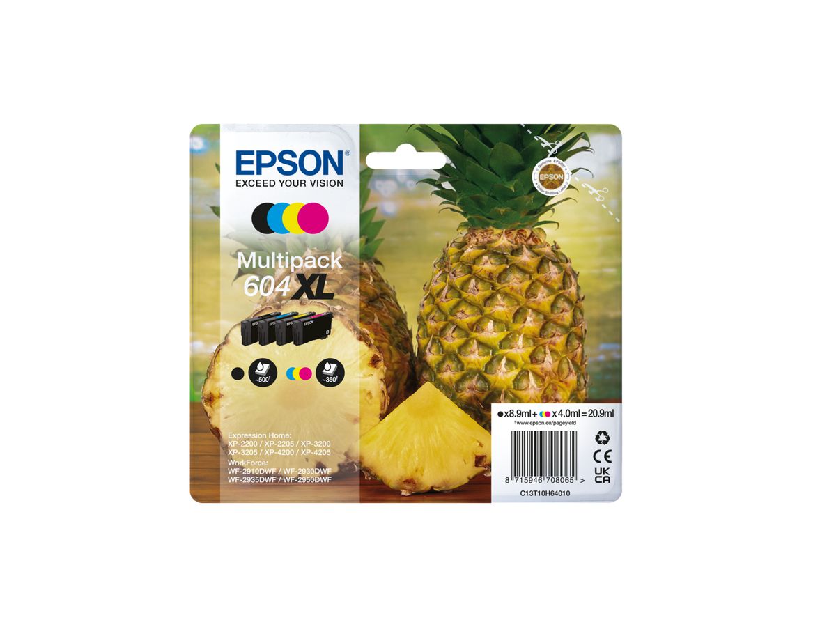 Epson 604XL Druckerpatrone 4 Stück(e) Original Hohe (XL-) Ausbeute Schwarz, Cyan, Magenta, Gelb