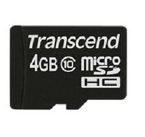 Transcend TS4GUSDC10 4GB MicroSDHC Klasse 10 Speicherkarte
