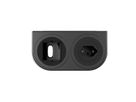 BACHMANN PIX HOLDER DOUBLE, 1x CH T13, 1x CM, ISV, schwarz, 0,2 m