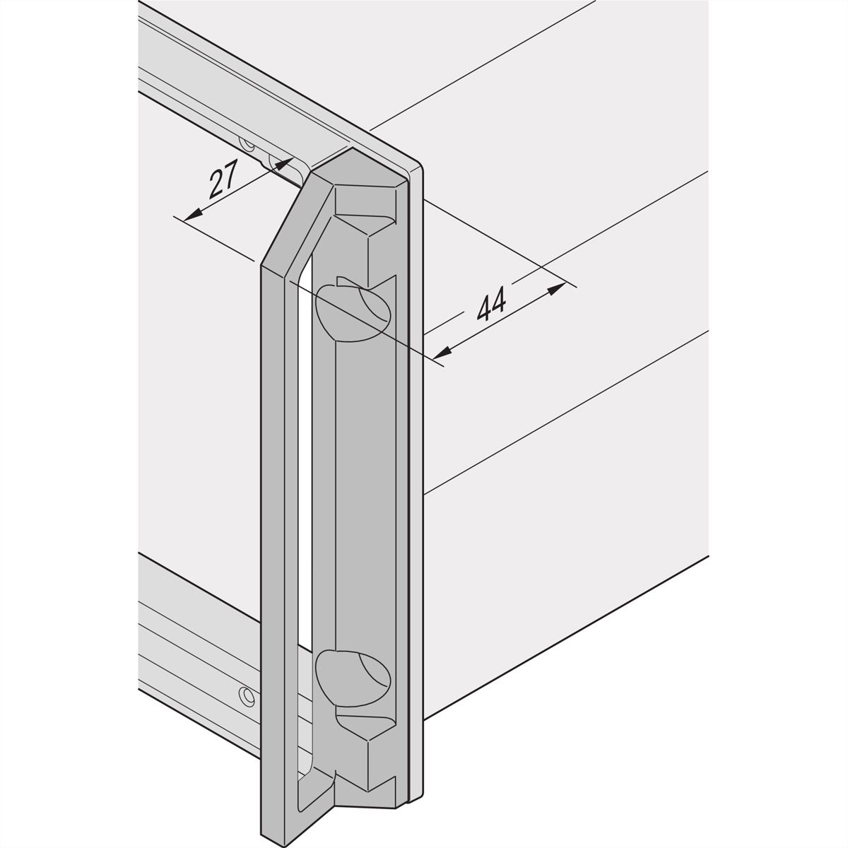 SCHROFF Frontgriff - FRONTGRIFF 4HE (INPAC) 2STK