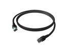 EasyLan FlexBoot Patchkabel Kat.6A, S/FTP, schwarz, 1 m