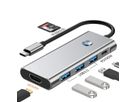 VALUE USB Typ C Docking Station, HDMI 4K60, 3x USB A + Typ C PD, 1x SD/MicroSD (TF)