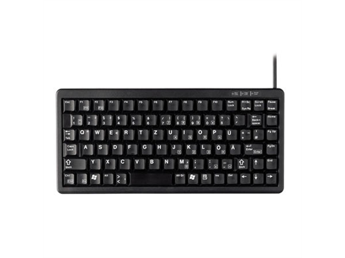 Cherry Kompakt-Tastatur G84-4100 schwarz USB+PS/2, G84-4100LCMDE-2