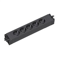 BACHMANN STEP BASE Schutzkontakt, 5x CEE7/3, schwarz
